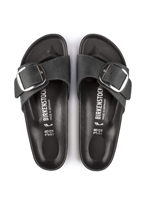 Madrid Big Buckle LEOI sandal Black Birkenstock 
